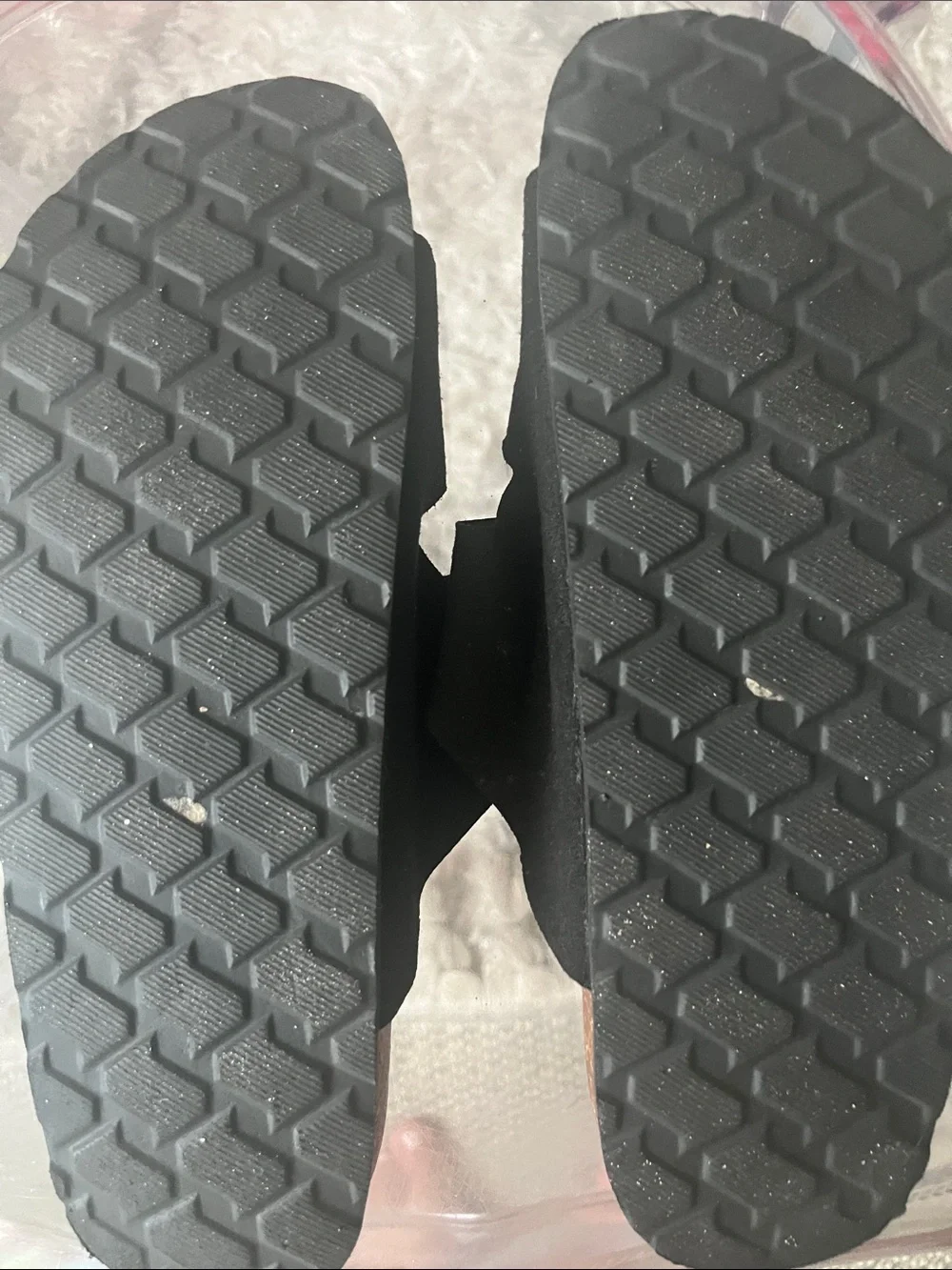 Women’s Black Double-Buckle Slide Sandals
